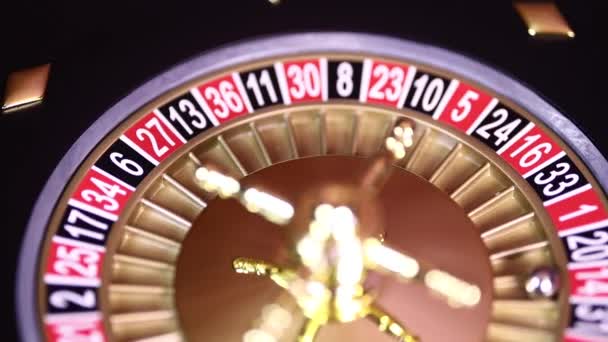 Ruleta kolo běží v kasinu, Poker žetony - Záběry, video