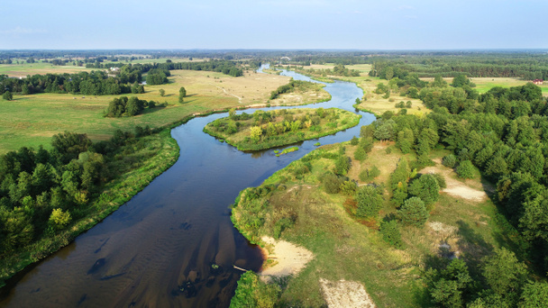Aerial view of beautiful natural river  - Photo, Image