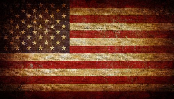 alte verwitterte Grunge-US-Flagge - Foto, Bild
