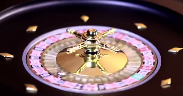 Roue de roulette dans un casino - Séquence, vidéo