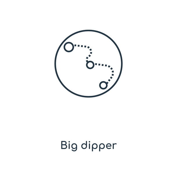 big dipper icon in trendy design style. big dipper icon isolated on white background. big dipper vector icon simple and modern flat symbol for web site, mobile, logo, app, UI. big dipper icon vector illustration, EPS10. - Vector, Image
