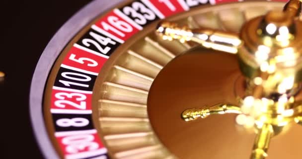 Roue de roulette dans un casino - Séquence, vidéo