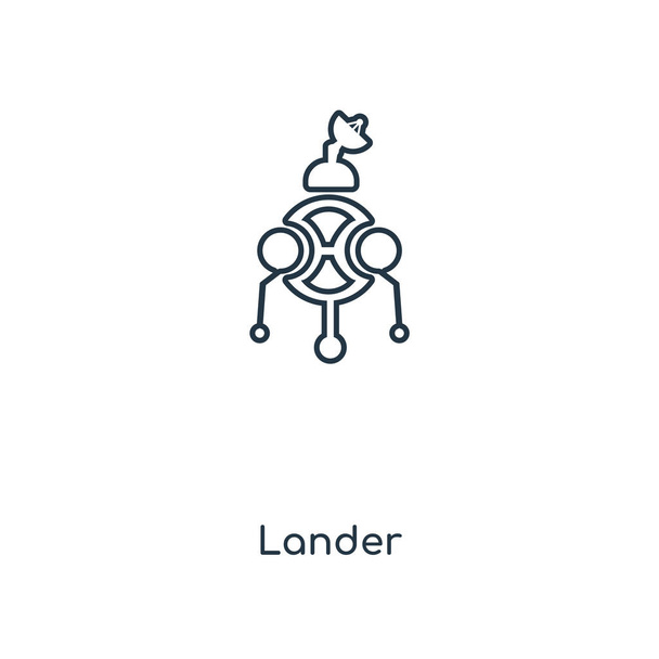 lander εικονίδιο στην μοντέρνα στυλ σχεδιασμού. lander εικονίδιο που απομονώνονται σε λευκό φόντο. lander διάνυσμα απλή και μοντέρνα επίπεδη σύμβολο εικονίδιο για την ιστοσελίδα, λογότυπο, mobile app, Ui. Εικονογράφηση διάνυσμα εικονίδιο lander, Eps10. - Διάνυσμα, εικόνα