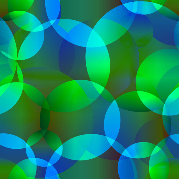 Sfondo vettoriale astratto senza cuciture di cerchi luminosi blu e verde e bolle per accessori in tessuto o regalo su uno sfondo luminoso. Per registrazione di siti di stendardi e depliant
. - Vettoriali, immagini