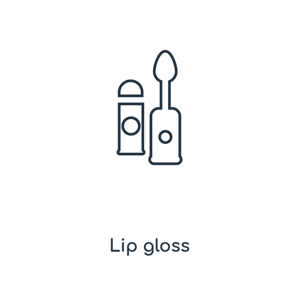 LIP gloss ikon trendi design stílusban. LIP gloss ikon elszigetelt fehér background. ajak fényes vektor ikon egyszerű és modern lapos szimbólum a webhely, a mobil, a logó, a app, Ui. LIP gloss ikon vektoros illusztráció, Eps10. - Vektor, kép