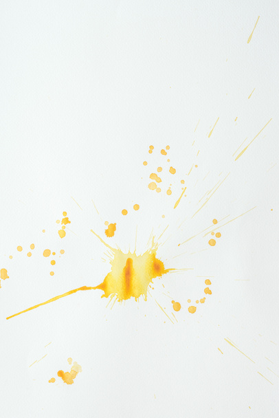 streszczenie jasny pomarańczowy akwarela splatters na tle papieru - Zdjęcie, obraz
