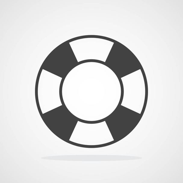 Icono Lifebuoy en diseño plano. Ilustración vectorial. Iconos de Lifebuoy gris aislados
 - Vector, imagen