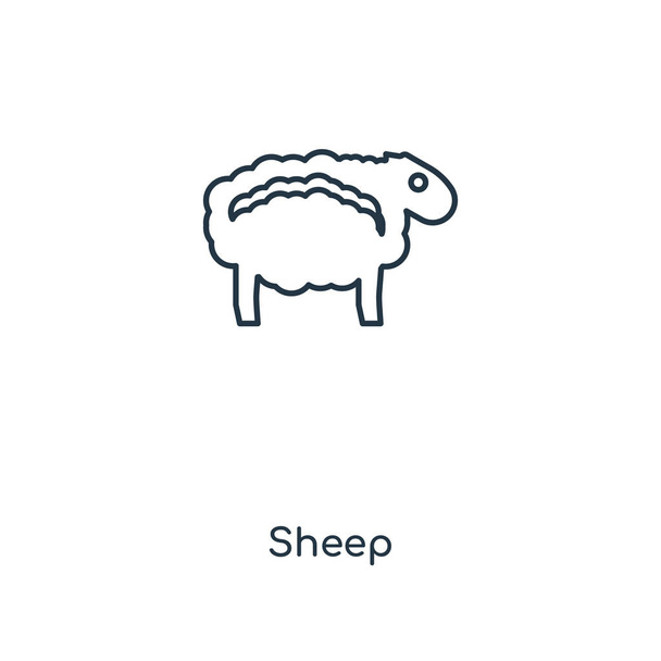 sheep icon in trendy design style. sheep icon isolated on white background. sheep vector icon simple and modern flat symbol for web site, mobile, logo, app, UI. sheep icon vector illustration, EPS10. - Vector, Image