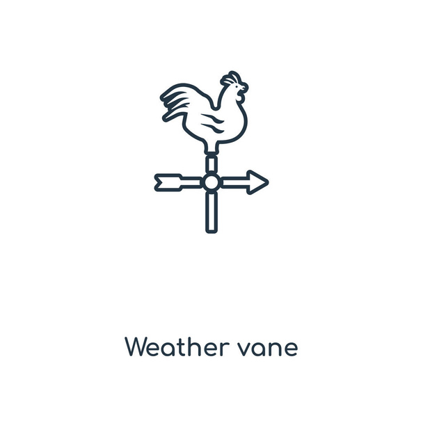 weather vane icon in trendy design style. weather vane icon isolated on white background. weather vane vector icon simple and modern flat symbol for web site, mobile, logo, app, UI. weather vane icon vector illustration, EPS10. - Vector, Image