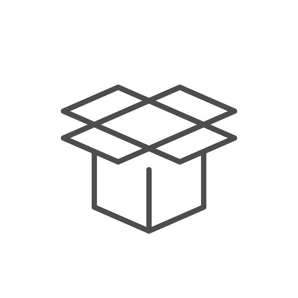icône de ligne de boîte ouverte
 - Vecteur, image
