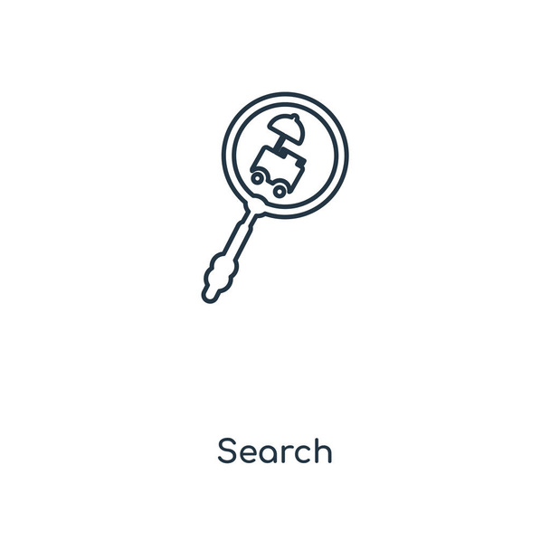 icono de búsqueda en el estilo de diseño de moda. icono de búsqueda aislado sobre fondo blanco. icono de vector de búsqueda simple y moderno símbolo plano para el sitio web, móvil, logotipo, aplicación, interfaz de usuario. icono de búsqueda vector ilustración, EPS10
. - Vector, Imagen