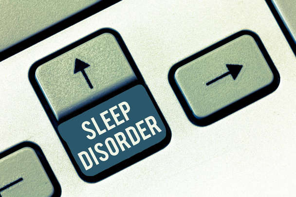 Schrijven van notitie weergegeven: Sleep Disorder. Zakelijke foto presentatie van problemen met de kwaliteit, de timing en het bedrag van de slaap - Foto, afbeelding