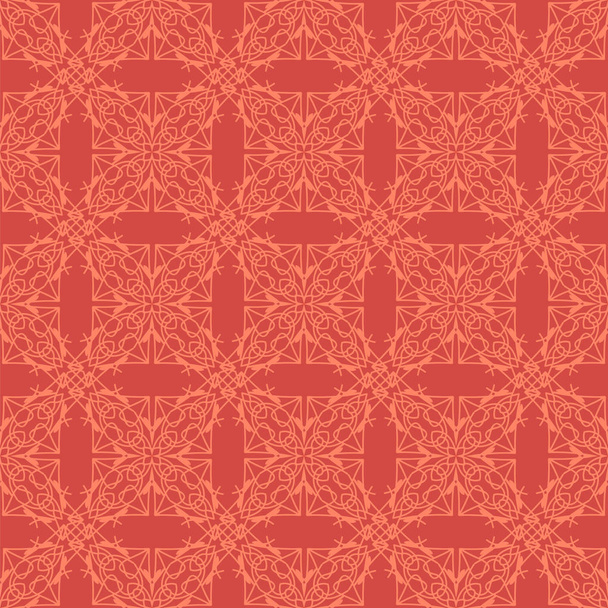 Red Ornamental Seamless Line Pattern - Foto, afbeelding