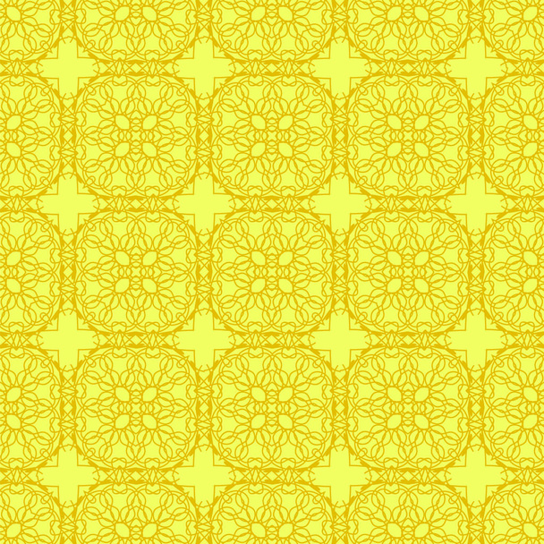 Желтая орнаментальная бесшовная линия
 - Фото, изображение