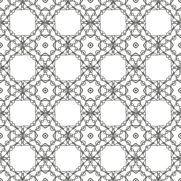 White Ornamental Seamless Line Pattern - Photo, Image