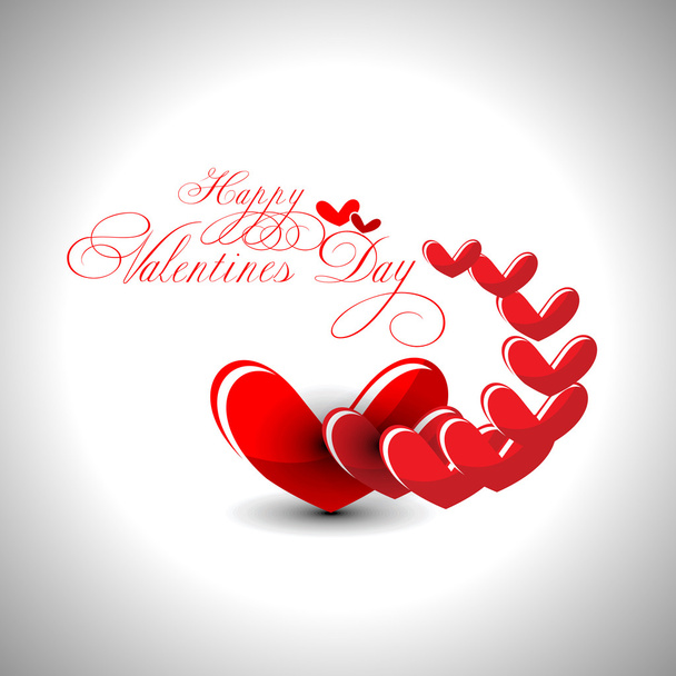 abstraktes Valentinstagsherz in grauem Hintergrund für glückliches Tal - Vektor, Bild