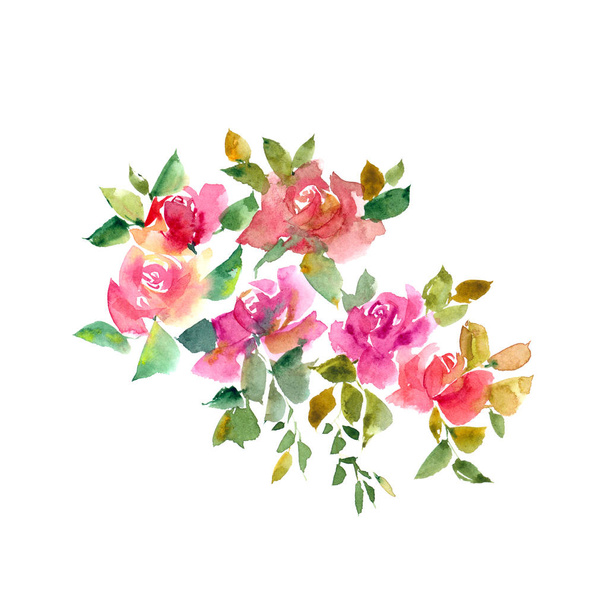 barevné abstraktní květy na bílém pozadí - Fotografie, Obrázek