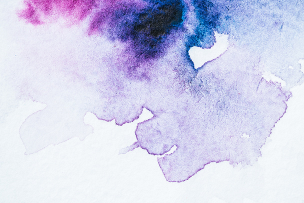 abstract background with bright purple watercolor blots - Photo, image