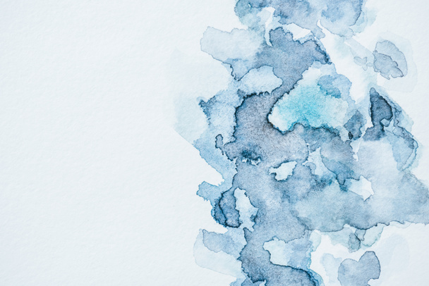 abstract background with blue watercolor blots  - Fotó, kép