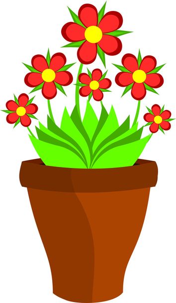 Flower pot - Vector, imagen