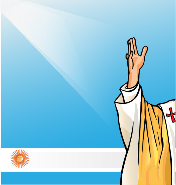 アルゼンチン フラグを使って新しい教皇 - ベクター画像
