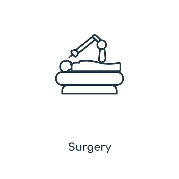 іконка хірургії в модному стилі дизайну. іконка хірургії ізольована на білому тлі. хірургічний векторний значок простий і сучасний плоский символ для веб-сайту, мобільного, логотипу, програми, інтернету. іконка хірургії Векторні ілюстрації, EPS10
. - Вектор, зображення