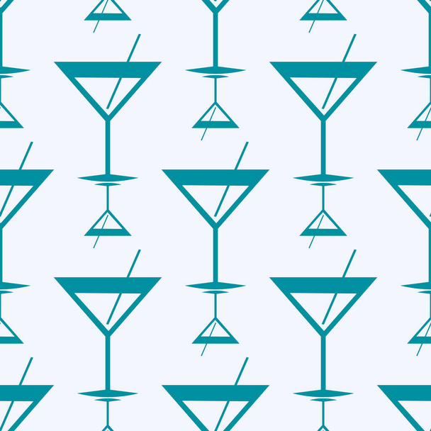 Tropical cocktails colorful seamless pattern - Vektor, Bild
