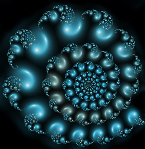 mavi yeşil inci fractal - Fotoğraf, Görsel