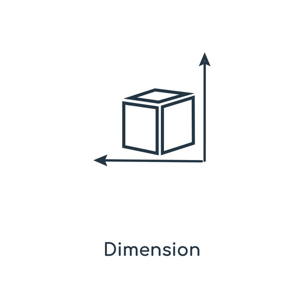 dimenzió ikon trendi design stílusban. dimenzió ikon elszigetelt fehér background. dimenzió vektor ikon egyszerű és modern lapos szimbólum a webhely, a mobil, a logó, a app, Ui. dimenzió ikon vektoros illusztráció, Eps10. - Vektor, kép