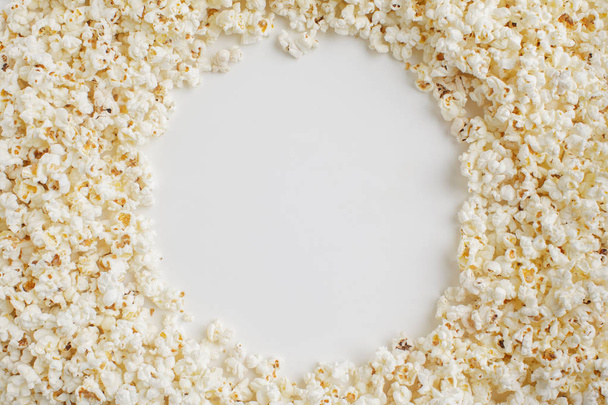 Pile of fresh crunchy popcorn, food background - Φωτογραφία, εικόνα