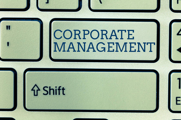 Conceptuele handschrift toont Corporate Management. Bedrijfsfoto toont alle niveaus van leidinggevend personeel en excutives - Foto, afbeelding