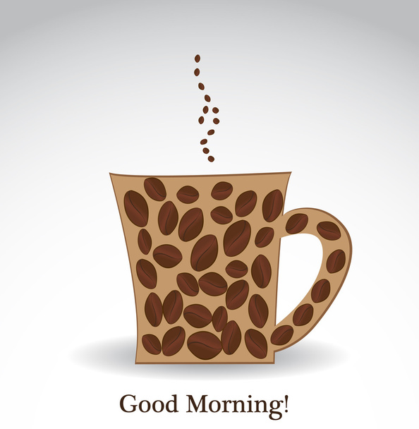 coffee cup good morning - Vector, Image