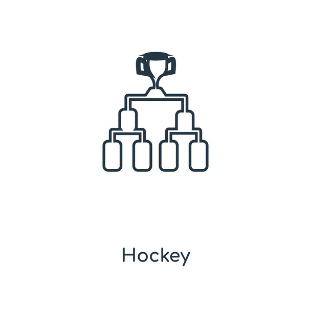 Hockey-Ikone im trendigen Design-Stil. Hockey-Symbol isoliert auf weißem Hintergrund. Hockey Vektor Symbol einfache und moderne flache Symbol für Website, Handy, Logo, App, ui. hockey icon vektor illustration, eps10. - Vektor, Bild