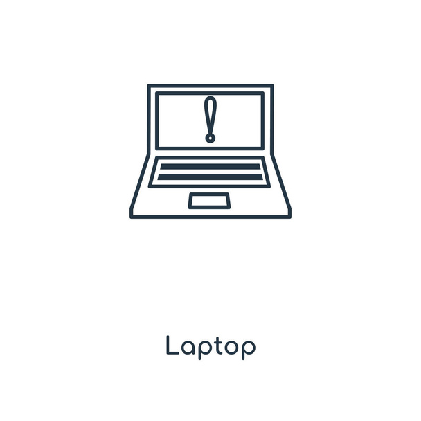 иконка ноутбука в модном стиле дизайна. значок ноутбука изолирован на белом фоне. иконка вектора ноутбука простой и современный плоский символ для веб-сайта, мобильного телефона, логотипа, приложения, пользовательского интерфейса. векторная иллюстрация значка ноутбука, EPS10
. - Вектор,изображение