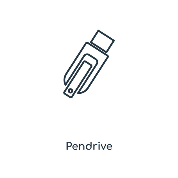 pendrive icon in trendy design style. pendrive icon isolated on white background. pendrive vector icon simple and modern flat symbol for web site, mobile, logo, app, UI. pendrive icon vector illustration, EPS10. - Vector, Image