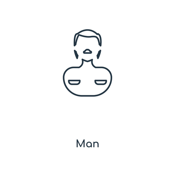 muž ikona v módní design stylu. muž ikona izolovaných na bílém pozadí. muž vektorové ikony jednoduché a moderní Béčko pro webové stránky, mobilní, logo, app, Ui. muž ikonu vektorové ilustrace, Eps10. - Vektor, obrázek
