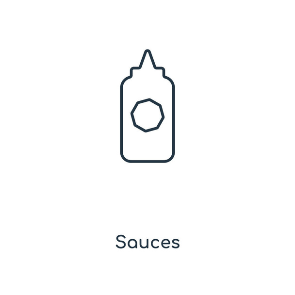 icône sauces dans le style design à la mode. icône sauces isolé sur fond blanc. sauces icône vectorielle symbole plat simple et moderne pour le site Web, mobile, logo, app, UI. illustration vectorielle d'icône de sauces, EPS10
. - Vecteur, image