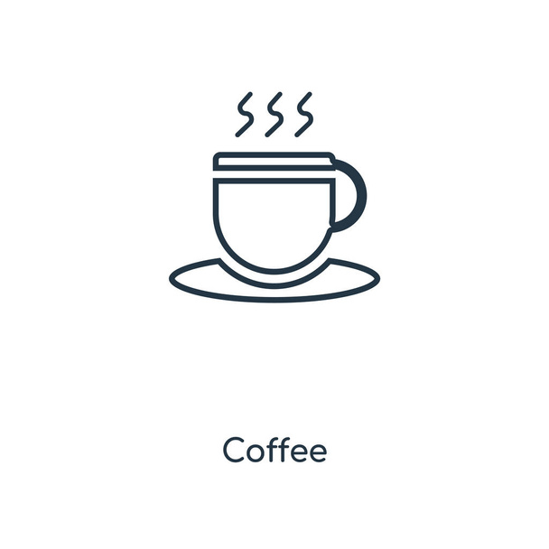 icono del café en el estilo de diseño de moda. icono de café aislado sobre fondo blanco. café icono vector simple y moderno símbolo plano para el sitio web, móvil, logotipo, aplicación, interfaz de usuario. ilustración de vectores de icono de café, EPS10
. - Vector, imagen