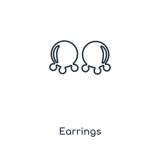 earrings icon in trendy design style. earrings icon isolated on white background. earrings vector icon simple and modern flat symbol for web site, mobile, logo, app, UI. earrings icon vector illustration, EPS10. - Vector, Image