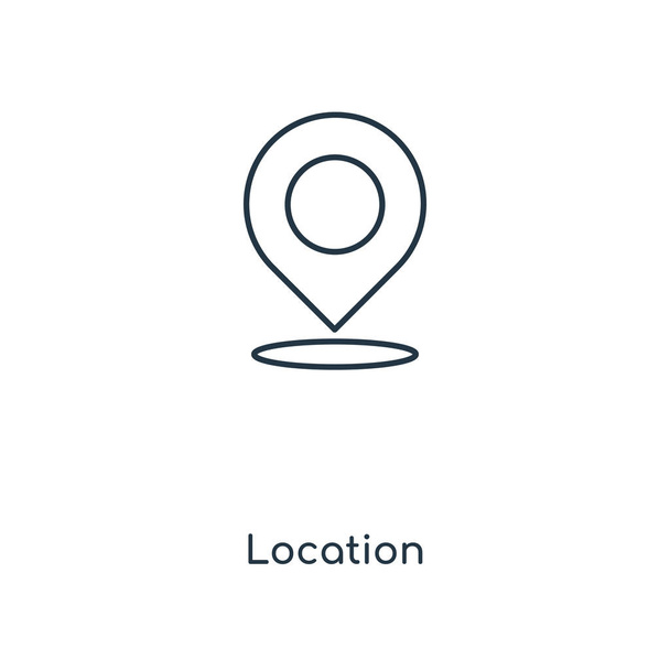 location icon in trendy design style. location icon isolated on white background. location vector icon simple and modern flat symbol for web site, mobile, logo, app, UI. location icon vector illustration, EPS10. - Vektör, Görsel