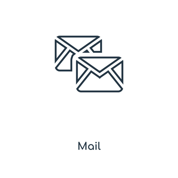 icône mail dans un style design tendance. icône de messagerie isolée sur fond blanc. icône vectorielle mail symbole plat simple et moderne pour site Web, mobile, logo, application, interface utilisateur. illustration vectorielle de l'icône mail, EPS10
. - Vecteur, image