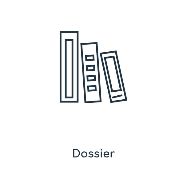 dossier icon in trendy design style. dossier icon isolated on white background. dossier vector icon simple and modern flat symbol for web site, mobile, logo, app, UI. dossier icon vector illustration, EPS10. - Vector, Image