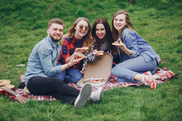 Friends on a picnic - 写真・画像
