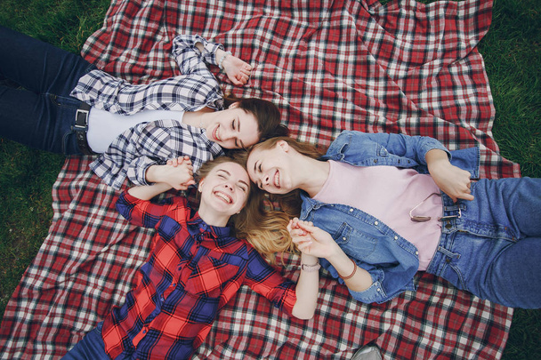 Girls on a picnic - Foto, Imagem