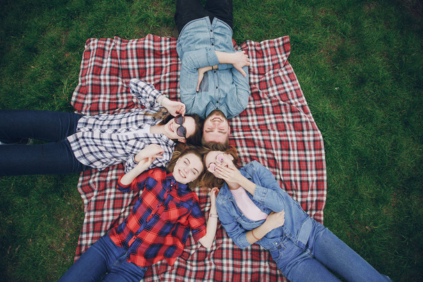 Friends on a picnic - Fotó, kép