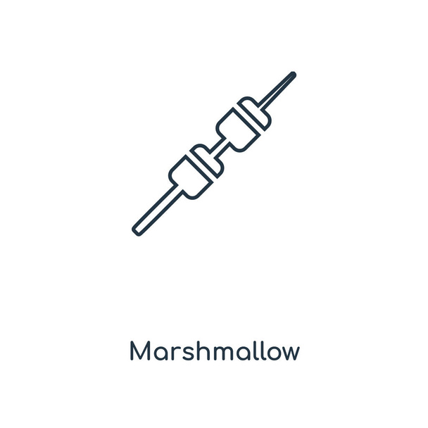 Marshmallow-Ikone im trendigen Design-Stil. Marshmallow-Symbol isoliert auf weißem Hintergrund. Marshmallow-Vektorsymbol einfach und modern flaches Symbol für Website, Handy, Logo, App, ui. Marshmallow-Icon-Vektorabbildung, Eps10. - Vektor, Bild