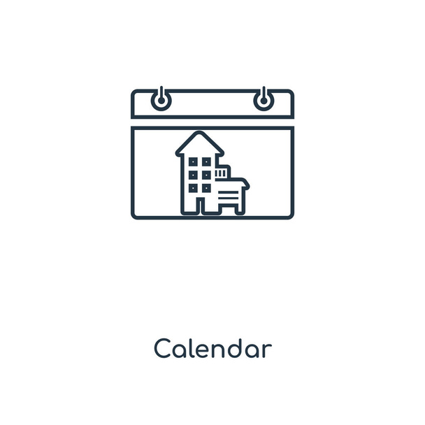 значок календаря в модному стилі дизайну. значок календаря ізольовано на білому тлі. календар вектор значок простий і сучасний плоский символ для веб-сайту, мобільного, логотипу, програми, інтернету. значок календаря Векторні ілюстрації, EPS10
. - Вектор, зображення