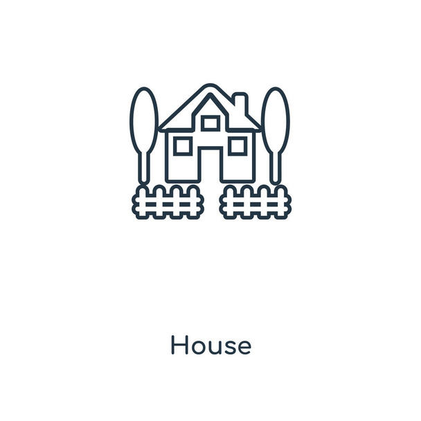 icône de la maison dans le style design à la mode. icône de maison isolée sur fond blanc. icône vectorielle maison symbole plat simple et moderne pour le site Web, mobile, logo, app, UI. illustration vectorielle d'icône de maison, EPS10
. - Vecteur, image