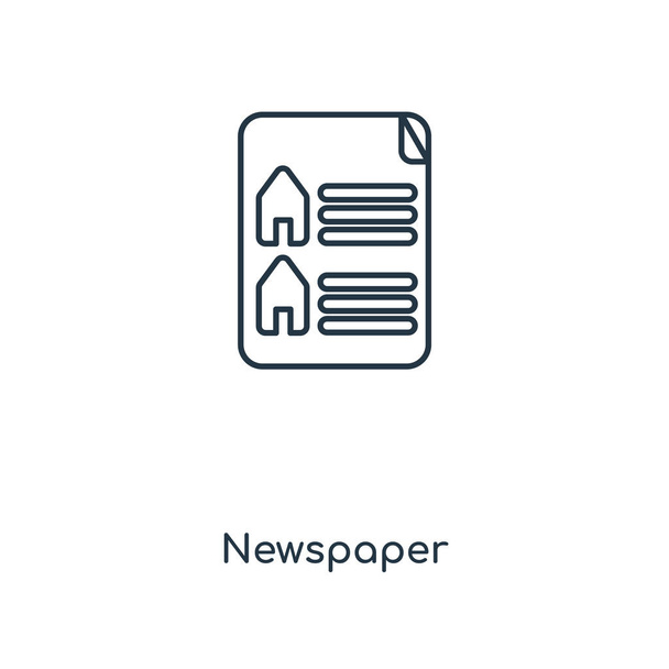 newspaper icon in trendy design style. newspaper icon isolated on white background. newspaper vector icon simple and modern flat symbol for web site, mobile, logo, app, UI. newspaper icon vector illustration, EPS10. - Vector, Image