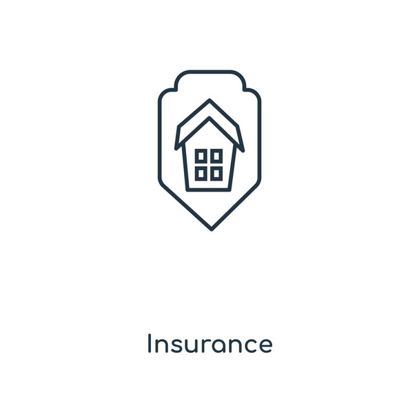 insurance icon in trendy design style. insurance icon isolated on white background. insurance vector icon simple and modern flat symbol for web site, mobile, logo, app, UI. insurance icon vector illustration, EPS10. - Vector, Image